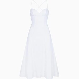 Khy Poplin Low Back Midi Dress